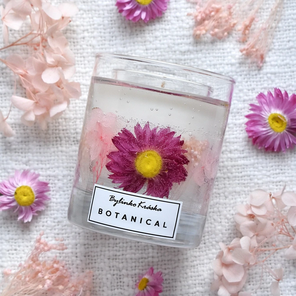PIVOŇKA - BOTANICAL sojová vonná svíčka s květy